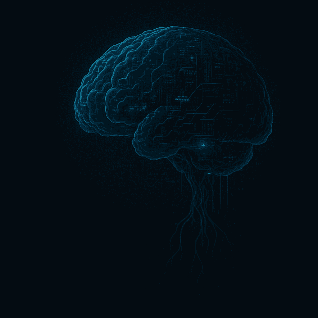 brain made of digital connections